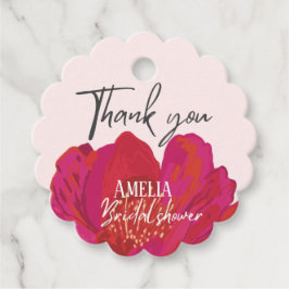 Blütenbraun im blühenden Brautparty Geschenkanhänger