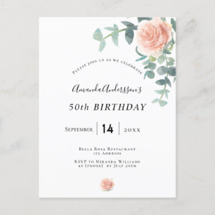 Blütenbraun Rose Weißes Grün Postkarte