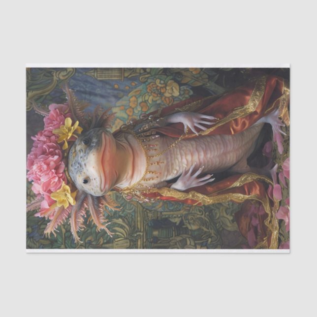 Blutende Axolotl Seidenpapier (Vorderseite)