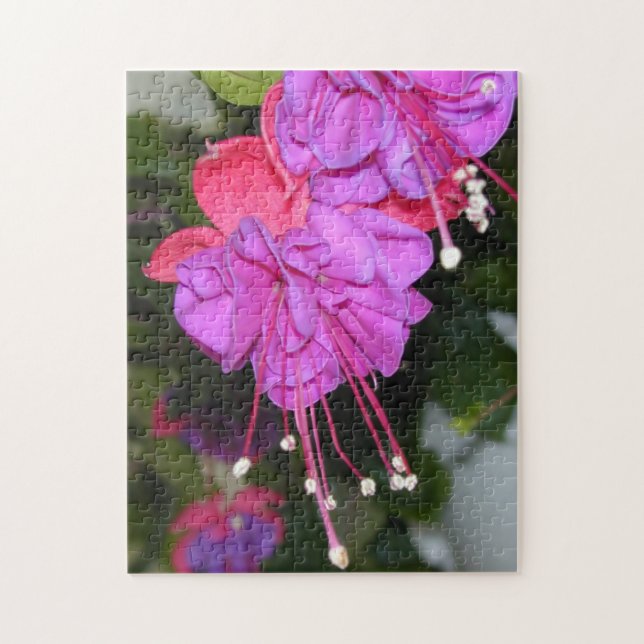 Blutende Herzen Fuschia Puzzlespiel Puzzle (Vertikal)