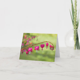 Blutende Herzen Karte