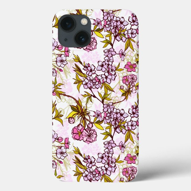 Blutende Kirschblütenmuster Case-Mate iPhone Hülle (Rückseite)