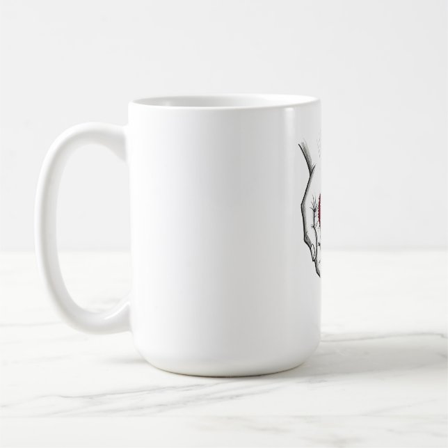 Blutendes Herz Ästhetik Tasse (Links)