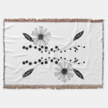 Blütendesign in Schwarz und Weiß