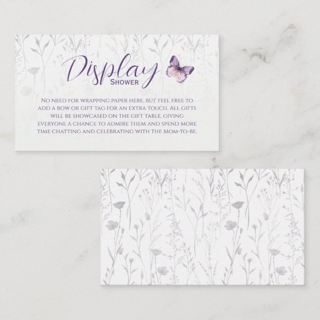 Blütendusche Begleitkarte (Vorne/Hinten)