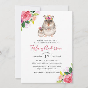 Blütendusche Sweet Mama und Babymäuse Einladung