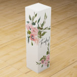 Blütendusche und Rose Hochzeit Wasser Farbe Gold Weinbox<br><div class="desc">Trendy Blush und Rose Gold Hochzeit florale Aquarell Wedding danken Ihnen Weinboxen mit eleganter Handschrift Typografie,  die auf Ihre Besonderheiten angepasst werden können.</div>