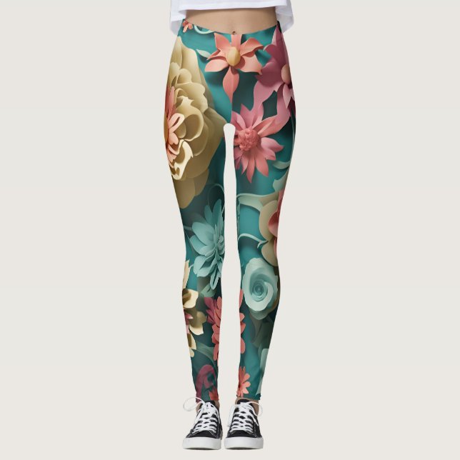 Blütenexplosion Leggings (Vorderseite)