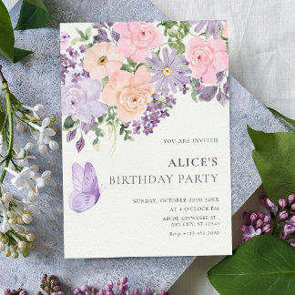 Blütenfalter Geburtstag Einladung