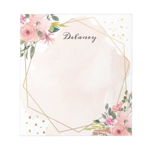 Blütenfarbe Bläschen Pesonalized Notizblock