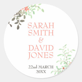 Blütenfarbe Runder Aufkleber