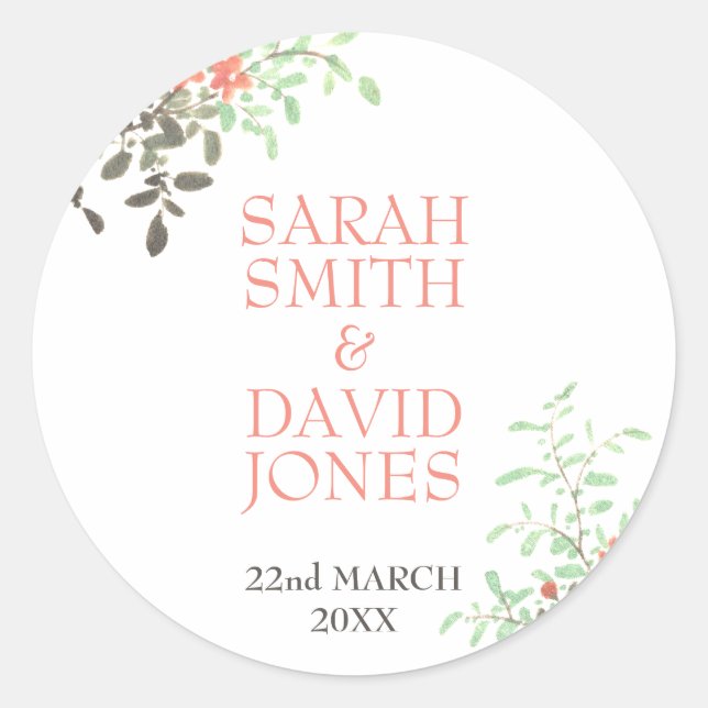 Blütenfarbe Runder Aufkleber (Vorderseite)