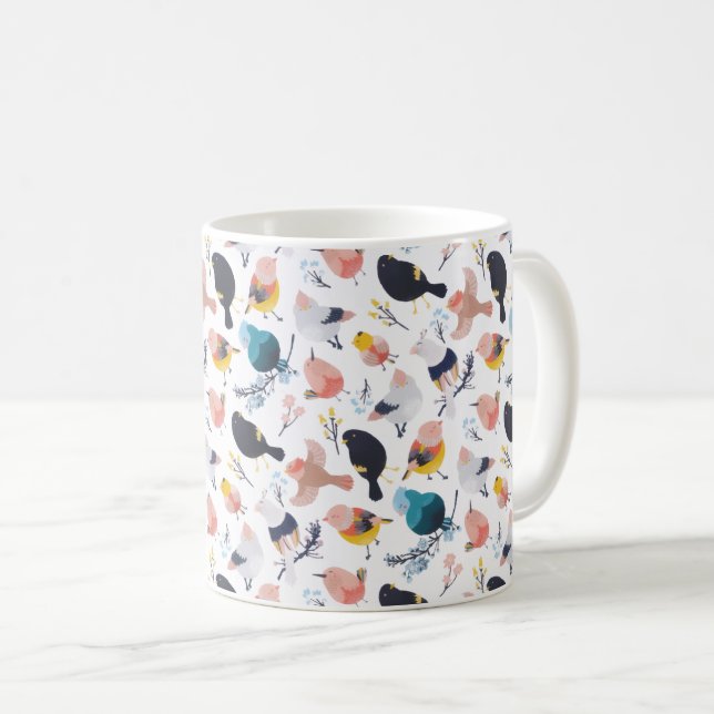 Blütenfarbenes botanisches Paradies Kaffeetasse (VorderseiteRechts)
