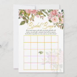 Blütenfarbenes Wasser Rosa und Gold Bridal Bingo