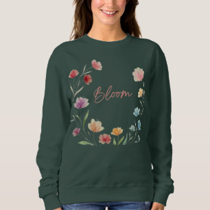 Blütenfeines Soft-Pastell-Botanik-Design Sweatshirt