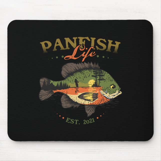 Blütenfisch Panfish Life Est 2021 Fischfang Mousepad (Vorne)