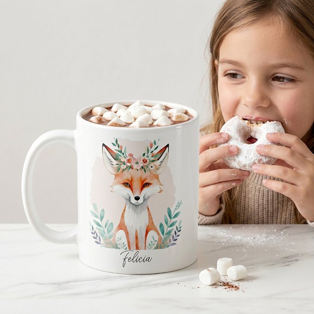 Blütenfuchs personalisiert kaffeetasse (Von Creator hochgeladen)