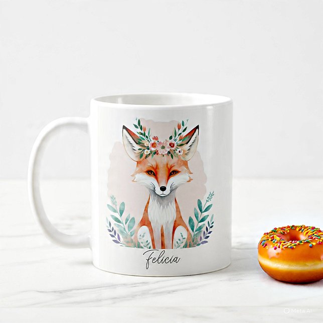 Blütenfuchs personalisiert kaffeetasse (Von Creator hochgeladen)