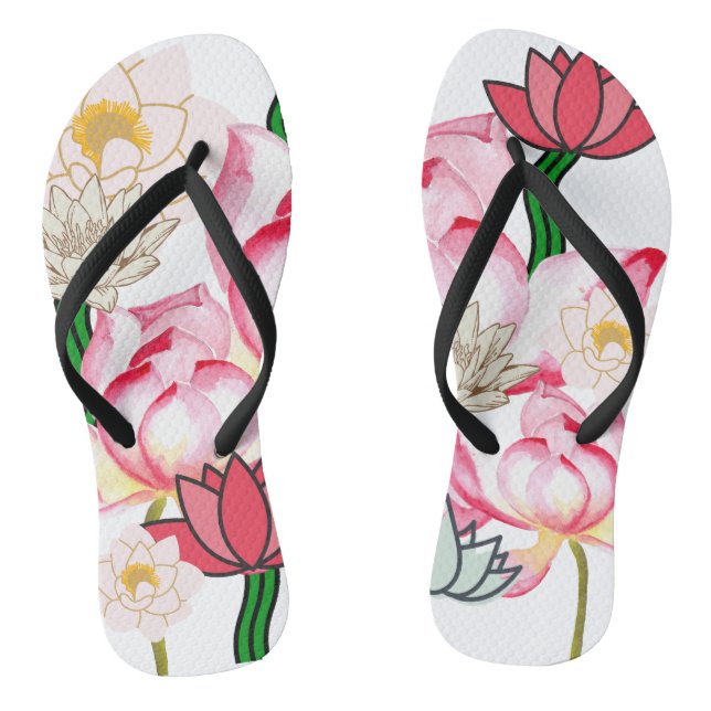 Blütengarten Mikitiez lotus Rose Flip Flops (Fußbett)