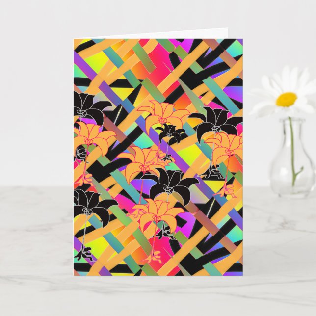 Blütengeflochtene Grußkarte Karte (Kleine Pflanze)