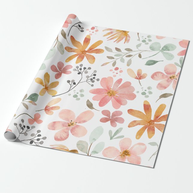 Blütengeflüster: ZazzleWrapMagic Exklusive Verpack Geschenkpapier (Ungerollt)