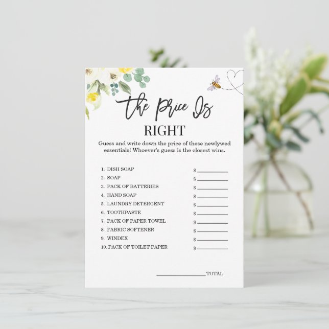 Blütengelbe Biene Der Preis ist die richtige Spiel (Stehend Vorderseite)