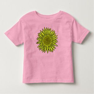 Blütengelbe Sonnenblume Hand gezogen Kleinkind T-shirt