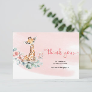 Blütengiraffe von Boho Blush Begleitkarte