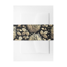 Blütengold und schwarze Vintage