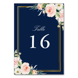 Blütengoldrahmen Tischnummer