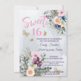 Blütengrün mit blühender Blüte Einladung