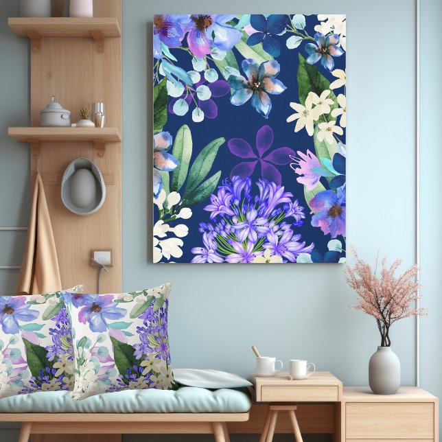 Blütengrün mit botanischem Blattwerk Leinwanddruck (Von Creator hochgeladen)