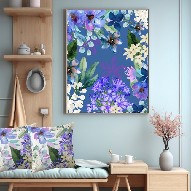 Blütengrün mit botanischem Blattwerk Poster (Von Creator hochgeladen)