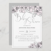 Blütenhandgezogene Blume Baby Girl Dusche