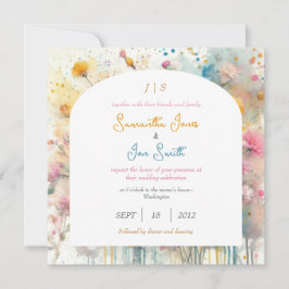 Blütenhochzeit in Rosa Einladung