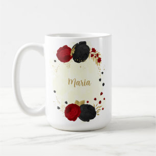 Blütenhochzeit in Rot und Gold Kaffeetasse