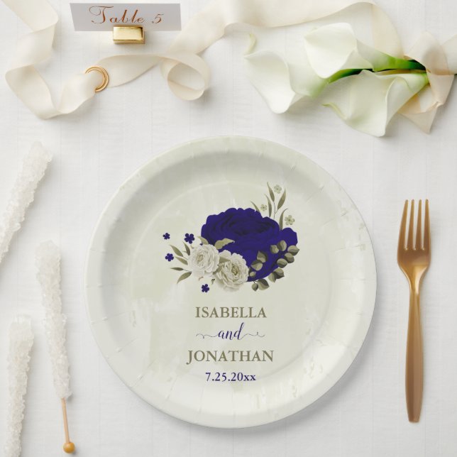 Blütenhochzeit Pappteller (Hochzeit)