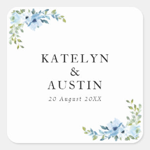 Blütenhochzeit Quadratischer Aufkleber