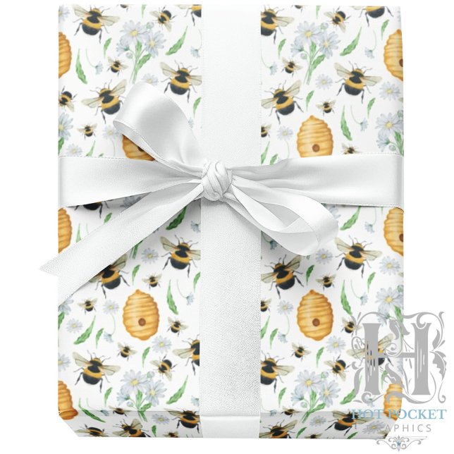 Blütenhonig Bienen Geschenkpapier (Von Creator hochgeladen)