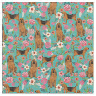 Blütenhund Vintage Blüten Türkis Stoff