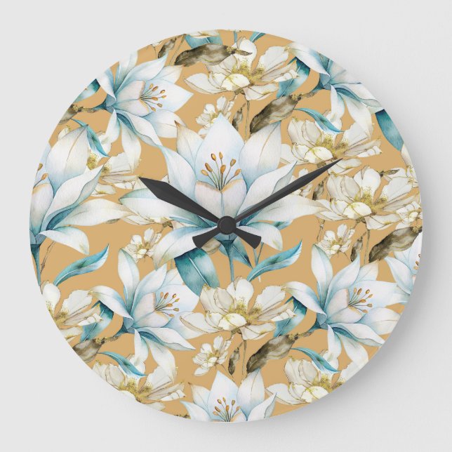 Blütenkalk Große Wanduhr (Vorderseite)