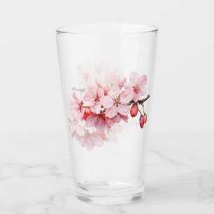 Blütenkirsche Blüten Regentropfen Glas