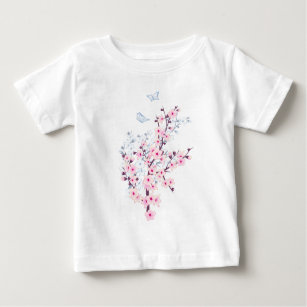 Blütenkirsche Blüten Rosa Weiß Baby T-shirt