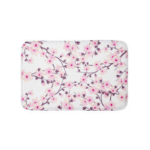 Blütenkirsche Blüten Rosa Weiß Badematte