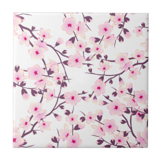 Blütenkirsche Blüten Rosa Weiß Fliese