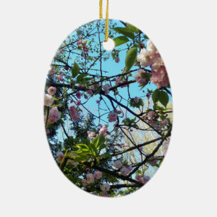 Blütenkirsche, Blütenpracht, Natur, rosa Blume Keramikornament