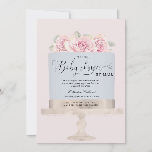 Blütenkuchen Babydusche auf Anfrage (Vorderseite)