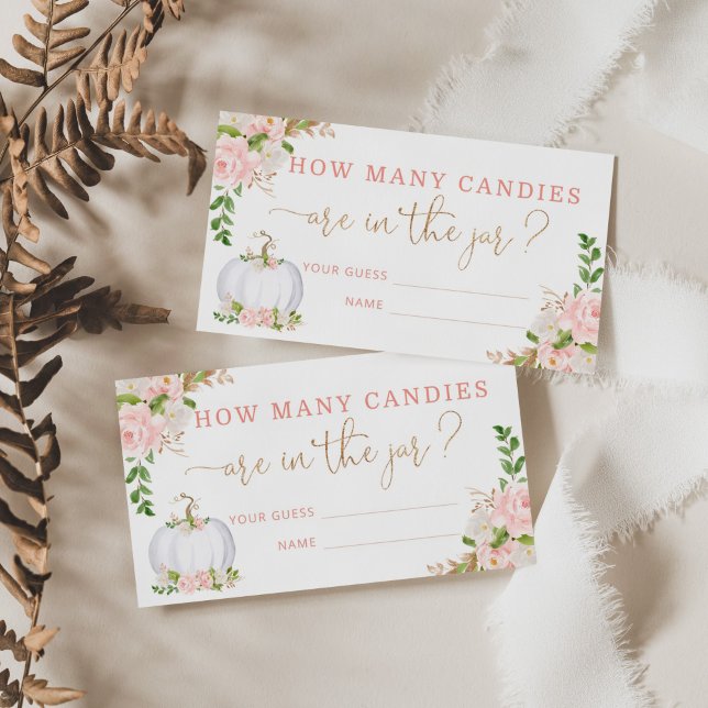 Blütenkürbis, wie viele Bonbons Begleitkarte (Von Creator hochgeladen)