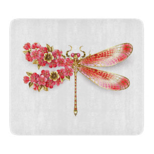 Blütenlibelle mit Schmuck Sakura Schneidebrett