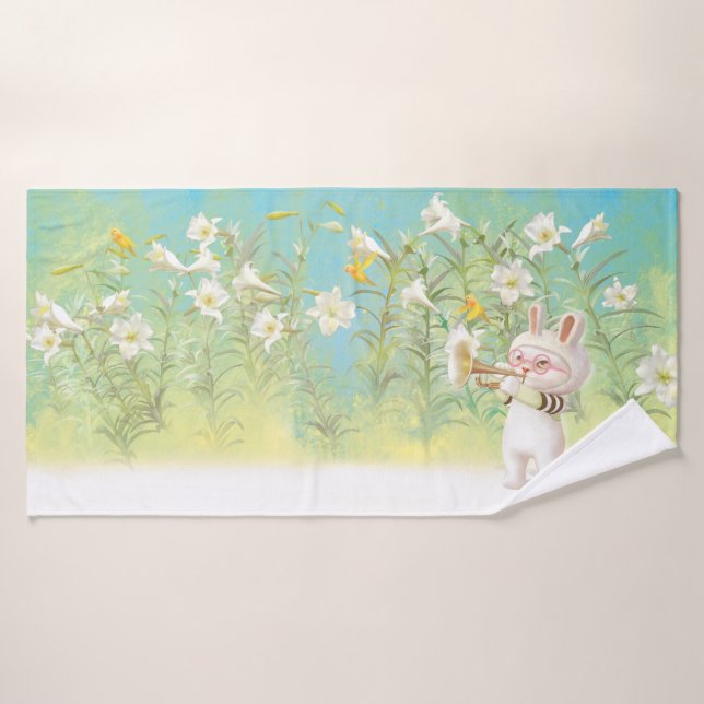 Blütenlilie Badehandtuch (Badehandtuch)